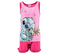 Disney Stitch Camiseta y Pantalón Corto para Niña, Diseño Stitch y Scrump Pijama Conjunto 2 Piezas para Niñas, Incluye Caja de Regalo, Talla 4 Años | Fuchsia