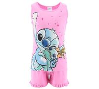 Disney Stitch Camiseta y Pantalón Corto para Niña, Diseño Stitch y Scrump Pijama Conjunto 2 Piezas para Niñas, Incluye Caja de Regalo, Talla 8 Años | Rosa
