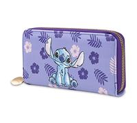 Disney Stitch - Cartera para Mujer, Adolescente y niña, Monedero para Mujer y Tarjeta con Cremallera, Púrpura, Taille Unique, Moderno