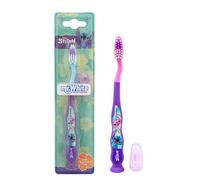 Disney Stitch - Cepillo de dientes blanqueadores para niños con tapa protectora, cerdas suaves, mango antideslizante y ventosa para almacenamiento vertical para niños de 3 a 12 años, sin BPA y no