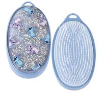 Disney Stitch - Cepillo desenredante para el cabello - Cepillo de pelo infantil con lentejuelas - Cepillo desenredante suave y ligero - Accesorio de belleza para niñas - Idea de regalo de Disney