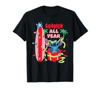 Disney Stitch Christmas Goodish All Year Funny Holiday Camiseta