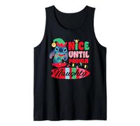 Disney Stitch Christmas Nice Until Proven Naughty Holiday Camiseta sin Mangas