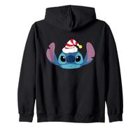 Disney Stitch Christmas Santa's Elf Hat Holiday Big Face Sudadera con Capucha