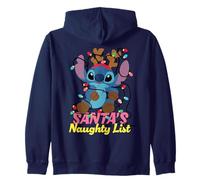 Disney Stitch Christmas Santa's Naughty List Funny Holiday Sudadera con Capucha