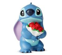 Figura enesco disney lilo & stitch stitch con ramo de rosas