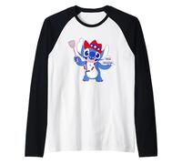 Disney Stitch Cowboy Cookout Americana 4th of July USA 250th Camiseta Manga Raglan