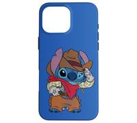 Disney Stitch Cowboy Costume Western Vintage Look Carcasa para iPhone 16 Pro Max