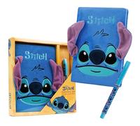 Disney Stitch Cuaderno A5, Set Material Escolar con Libretas y Bolígrafo - Regalo Niños (Esponjoso Azul)