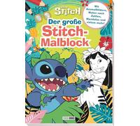 Disney Stitch: Der große Stitch-Malblock: Malblock mit Ausmalbildern, Malen nach Zahlen, Mandalas und vielem mehr!