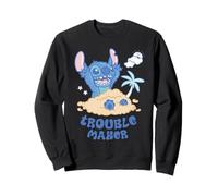 Disney Stitch Fluffy Summer Beach Sand Pile "Trouble Maker" Sudadera