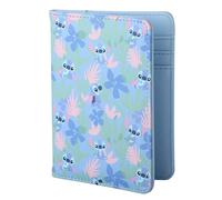 Disney Stitch - Funda para pasaporte para mujer, licencia oficial, bonito soporte para libreta de pasaporte, cartera para pasaporte, artículos imprescindibles de viaje, Stitch Tropical - Cartera para