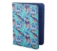 Disney Stitch - Funda para pasaporte para mujer, licencia oficial, bonito soporte para libreta de pasaporte, cartera para pasaporte, artículos imprescindibles de viaje, Stitch - Cartera hawaiana para