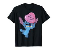 Disney Stitch Funny Valentine's Day "Buy Me Pizza" Heart Camiseta