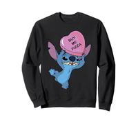 Disney Stitch Funny Valentine's Day "Buy Me Pizza" Heart Sudadera