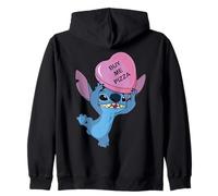 Disney Stitch Funny Valentine's Day "Buy Me Pizza" Heart Sudadera con Capucha