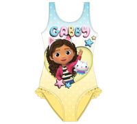 Disney Stitch/Gabby - Traje de baño para niña de una pieza, para playa y piscina, de secado rápido, 98-128, amarillo, 122-128