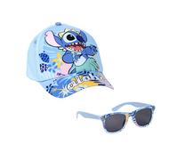 Disney Stitch Gafas de Sol y Gorra para Niñas, Diseño Stitch Gafas de Sol Protección UV, Gorra de Verano Infantil para Niños