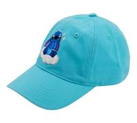 Disney Stitch - Gorra de béisbol ajustable con diseño de nube de ojos brillantes con ala curva, azul, talla única, Azul, talla única