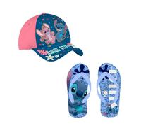 Disney Stitch Gorra de Beisbol y Chanclas para Niñas, Stitch Set Verano Niñas, Tallas EU 25 a 32 (Azul, Sistema tallas calzado EU, Niño (2-5 años), Mujer, Números (rango), mediano, 31, 32)