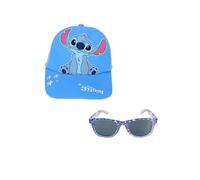 Disney Stitch Gorra y Gafas de Sol para Niñas, Diseño Stitch Clasico, Gafas de Sol Protección UV, Gorra de Verano Infantil | Morado