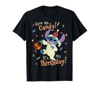 Disney Stitch Halloween Give Me Candy! It's My Birthday! Camiseta
