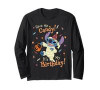 Disney Stitch Halloween Give Me Candy! It's My Birthday! Manga Larga