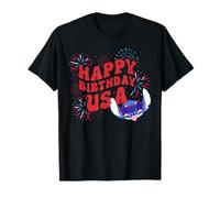 Disney Stitch Happy Birthday USA 4th of July America 250th Camiseta