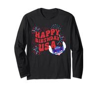 Disney Stitch Happy Birthday USA 4th of July America 250th Manga Larga