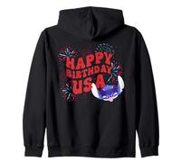 Disney Stitch Happy Birthday USA 4th of July America 250th Sudadera con Capucha