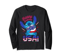 Disney Stitch Happy Birthday USA Independence Day 250 Years Manga Larga