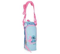 Disney Stitch Hearts estuche escolar, estuche infantil, fabricado en Poliéster, Triple compartimento para mejorar la organización, Tamaño ideal para llevarlo en la mochila, Con asa lateral.
