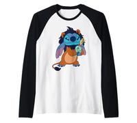 Disney Stitch in Scar Costume Halloween Disney Villains Camiseta Manga Raglan