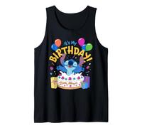 Disney Stitch It's My Birthday Cake Surprise Party Camiseta sin Mangas