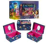 Disney Stitch Joyero Musical Niña Adolescente, Joyero Organizador, Elsa Anna Caja Decorativa Bonita con Espejo, Regalo para Niñas (Multi Encanto)