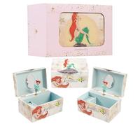 Disney Stitch Joyero Musical Niña Adolescente, Joyero Organizador, Elsa Anna Caja Decorativa Bonita con Espejo, Regalo para Niñas (Multi Ariel)