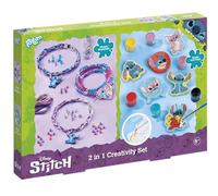 Disney Stitch - Juego de creatividad 2 en 1, pulseras de abalorios y juego de pintura, a partir de 5 años