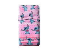 Disney Stitch Juego de Sábanas, 50% Algodón 50% Poliester, para Cama 90-105 cm, Azul y Rosa (Rosa, Cama 105cm)