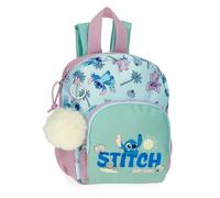 Disney Stitch Just Chill Mochila Escolar Verde 19x24x10 cms Poliéster by Joumma Bags