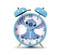 Disney Stitch Kids - Reloj despertador para mesa de noche, doble campana para el hogar y dormitorio