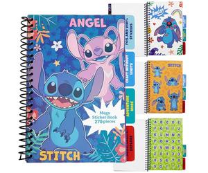 Disney Stitch Libro de Pegatinas Niños y Adolescentes Pack Pegatinas Infantiles de 28 Hojas con más 250 Sticker Angel Ideas Regalo para Niños