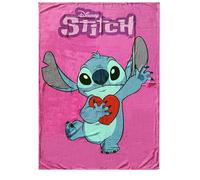 Disney Stitch Manta Coralina, 140 cm, Rosa y Azul