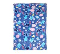 Disney Stitch Manta, Diseño Tropical Stitch Manta de Sofá Cama, Forro Polar Suave y Cálida, Regalo para Niñas y Adolescentes, 140 x 90 CM