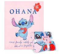 Disney Stitch Manta Polar Suave Calentitas Mantas para Cama 150 x 130 cm para Dormitorio, Viaje, Stitch Regalos para Adulto y Niños (Rosa Stitch)