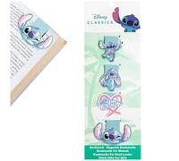 Disney Stitch Marcapaginas Magnetico, Pack de 4, Accesorios de Lectura (Azul 4 Pack)