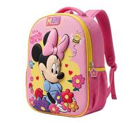 Disney Stitch, Minnie Mouse, mochila preescolar 3D Frozen | Bonita mochila de guardería con bolsillo para botella y correas acolchadas | Mochila escolar ligera de 1 compartimento para niños y niñas