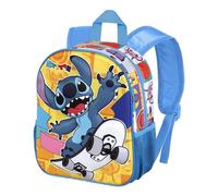 Disney Stitch-Mochila 3D Pequeña, 26 x 31 cm, Capacidad 8.5 L, Amarillo Skater