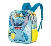 Disney Stitch-Mochila 3D Pequeña, 26 x 31 cm, Capacidad 8.5 L, Azul Alien