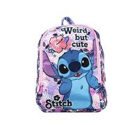 Disney Stitch Mochila, Stitch Mochila Escolar Mediana, Diseño Stitch 'Weird but Cute' Mochila Infantil, Mochila de Viaje, Regalo Niñas