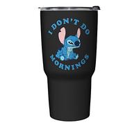 Disney Stitch Mornings - Taza de viaje aislada de acero inoxidable de 27 onzas, multicolor